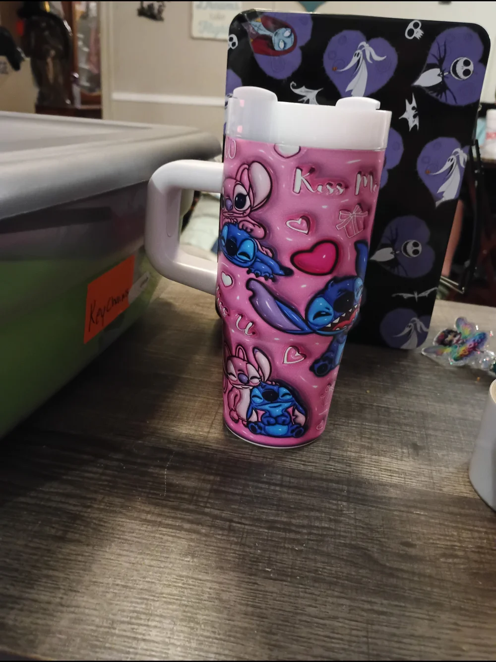 Stitch & Angel Kids Stainless Steel Tumbler with Handle